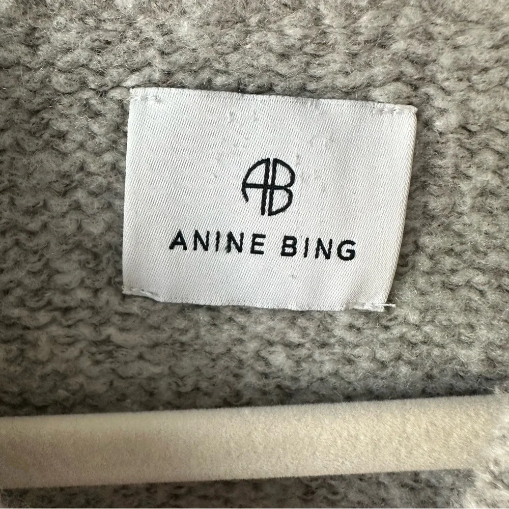 ANINE BING KENDRICK SWEATER UNIVERSITY NYC HEATHER GREY SZ XS - Picture 5 of 9